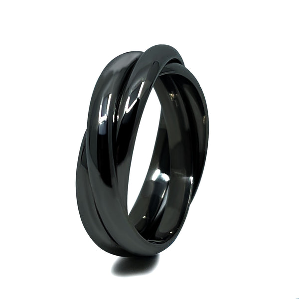 Trinary Black Titanium Ring