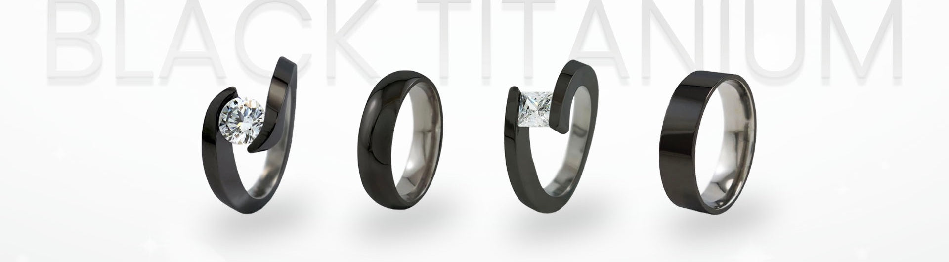 Black Titanium Classic 8.0 MM Wide Wedding Ring | Princess Jewelry