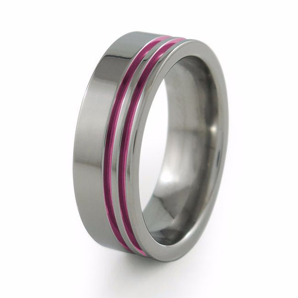 Solstice - Womens - Anodizing-Option-Titanium Rings