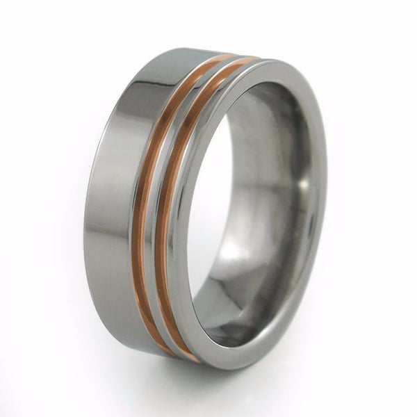 Solstice - Mens - Anodizing-Option-Titanium Rings