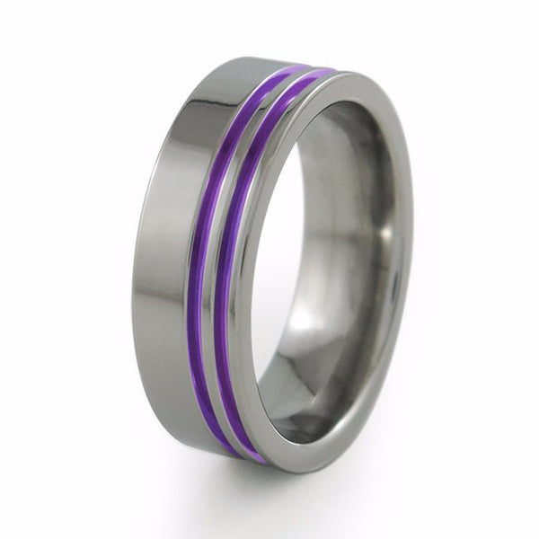 Solstice - Womens - Anodizing-Option-Titanium Rings