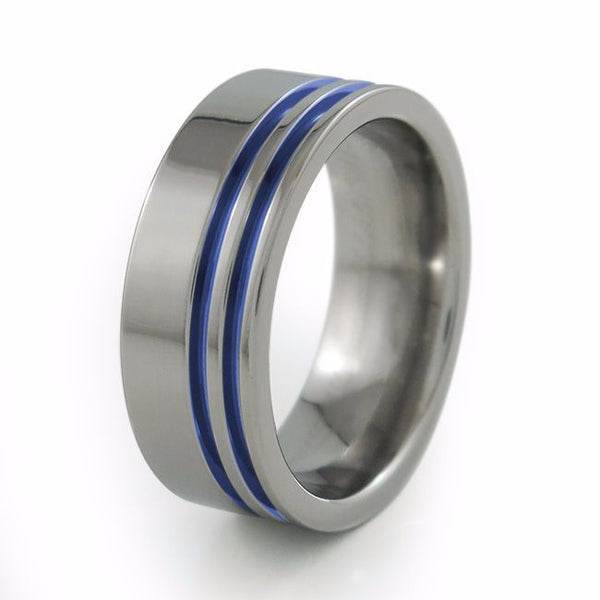 Solstice - Mens - Anodizing-Option-Titanium Rings