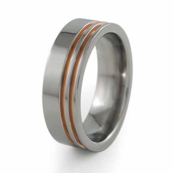 Solstice - Womens - Anodizing-Option-Titanium Rings